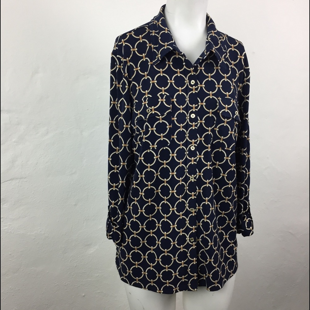 KARL LAGERFELD Paris CHAIN LINK Designer BLOUSE